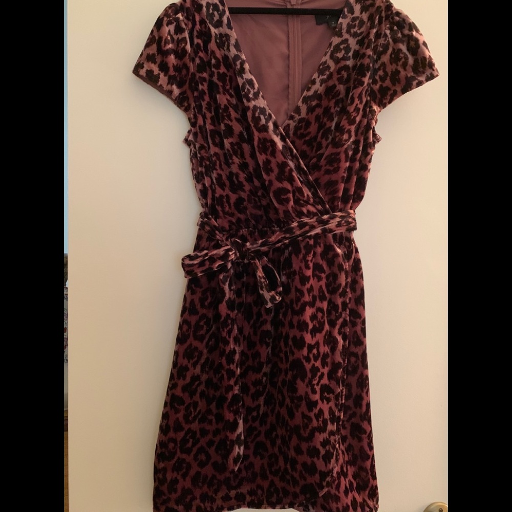 JCrew Leopard Faux Wrap Dress